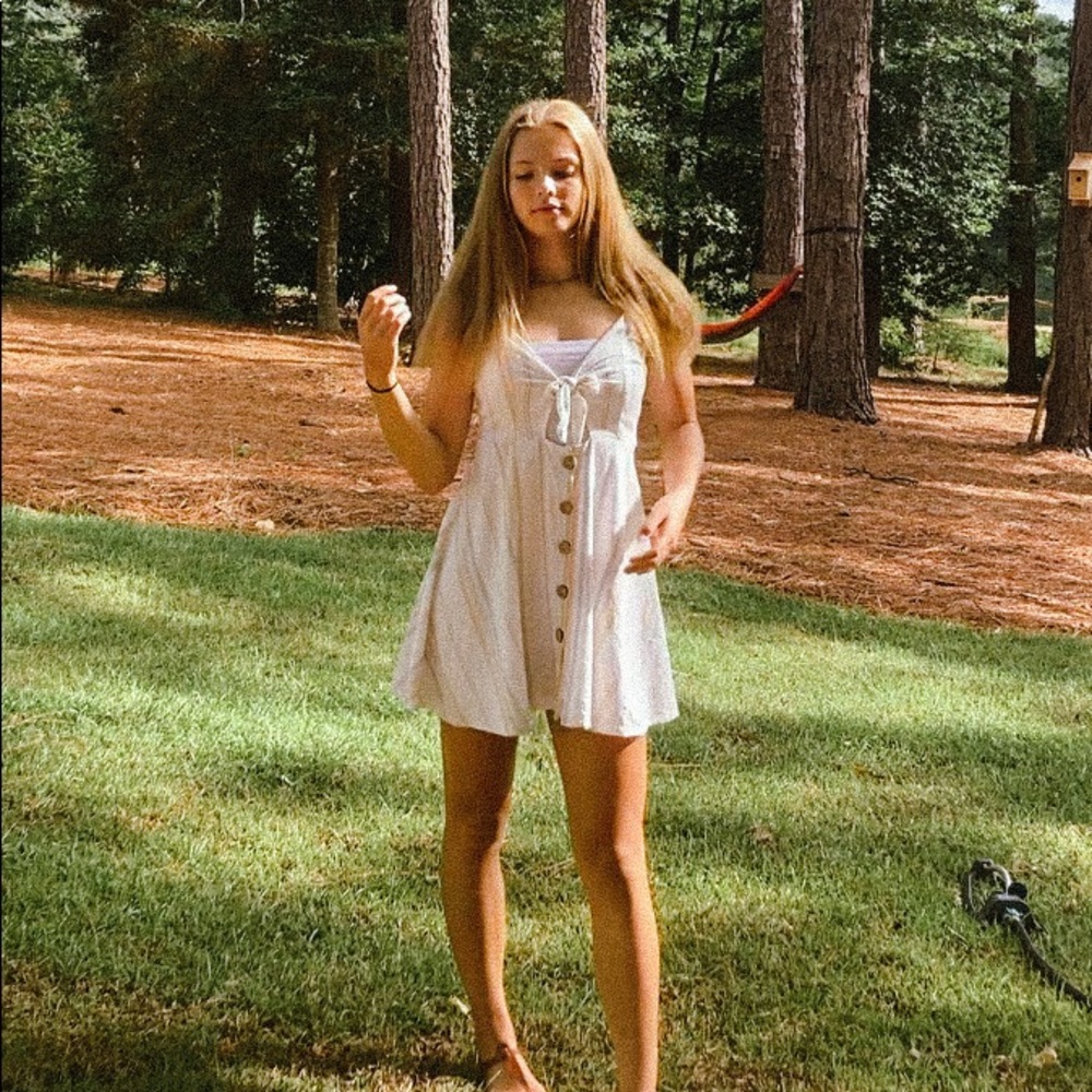 Ocean Drive White Stripped Dress